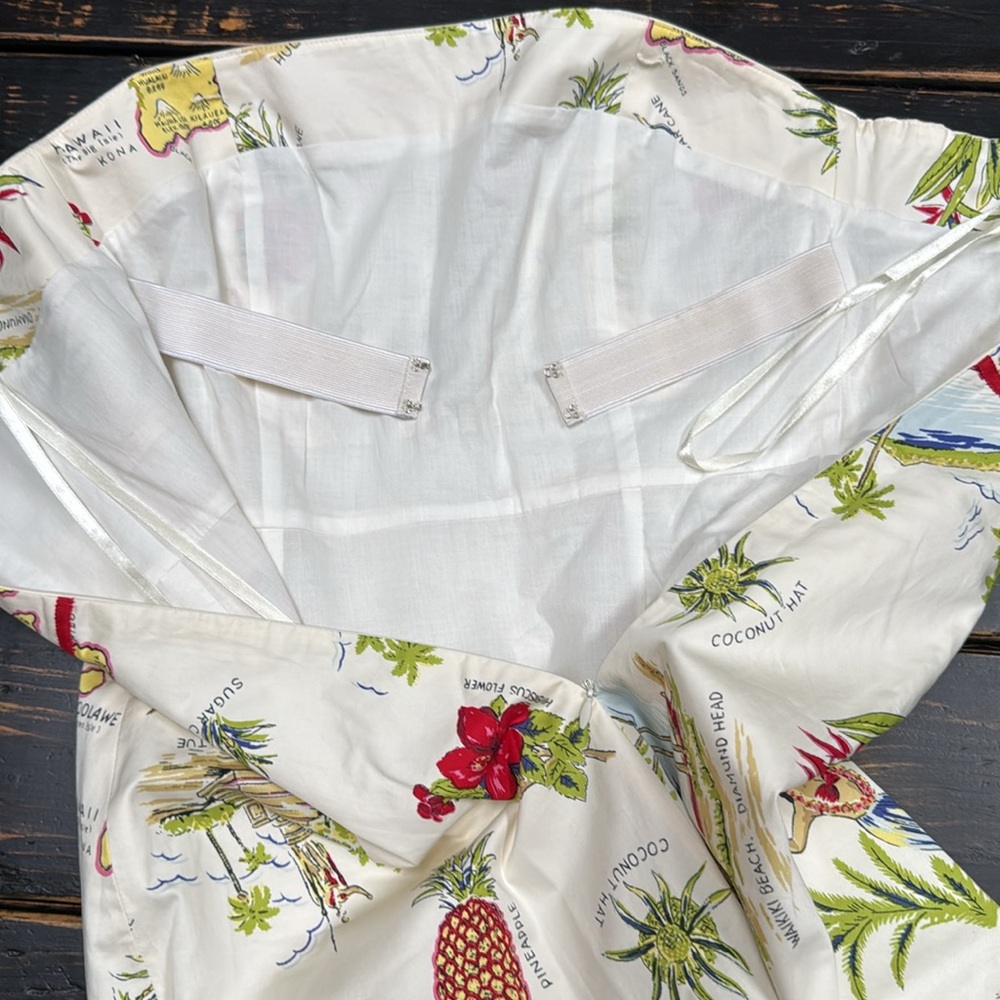 *RARE* J. Crew Hawaii Themed Strapless Dress - Picture 11 of 13